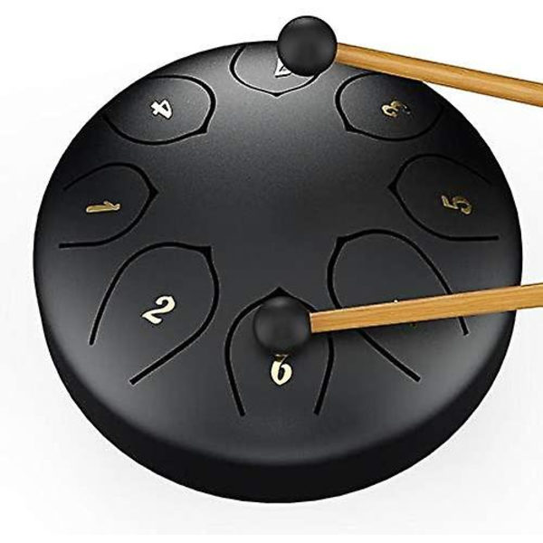 Teräskielirumpu Handpan Lyömäsoitin 8 Nuottia 6 Tuumaa
