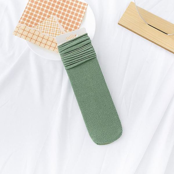 Höst Vinter - Retro Bomulls Vinter Pile Strumpor Varma Strumpor Green