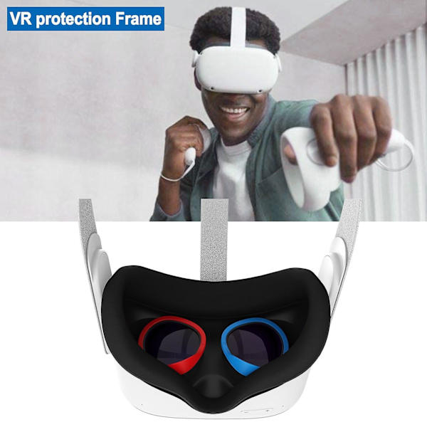 VR-linsskyddsring mot repor för Oculus Quest 2, skyddar glasögon från att repa linsen, kompatibel för Oculus Quest 1/2 Rift S Blue