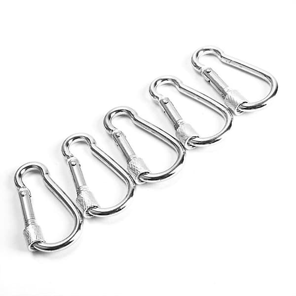 St/set Skruvkarbinhake Snäppkrok Aluminiumlegering Klämma Kompatibel med Utomhuscamping Vandring