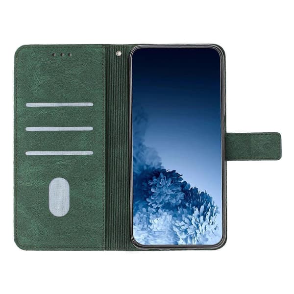 [LCS] För Samsung Galaxy S21+ 5G Mandala präglat flip-läderfodral Green