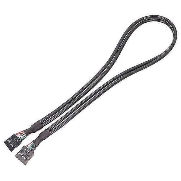 Intern Bundkort USB-forbindelse med 9-bens hun til hun USB 2.0 Bundkort Header Kabel Black