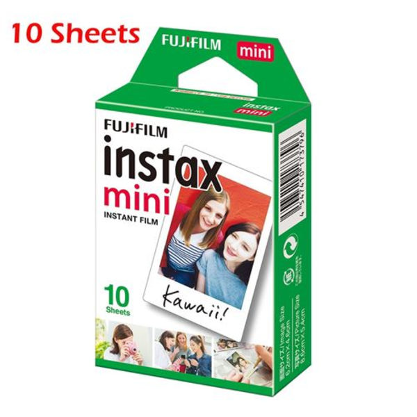 10 Ark Fujifilm Instax Mini Hvit Fotofilm Instant Photo Pa