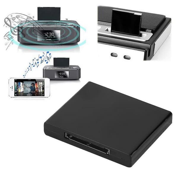 Bluetooth A2dp musikmodtageradapter kompatibel med iPod kompatibel med iPhone 30-bens dockhøjttaler
