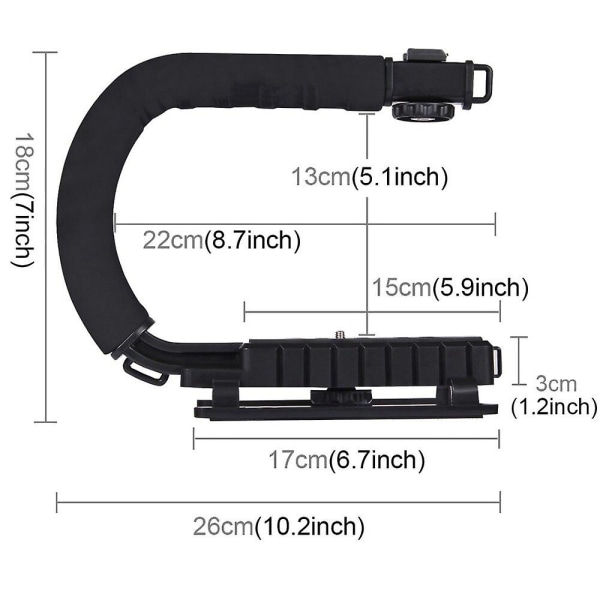 U Grip C-format handgrepp kamerastabilisator för Steadicam Dslr St