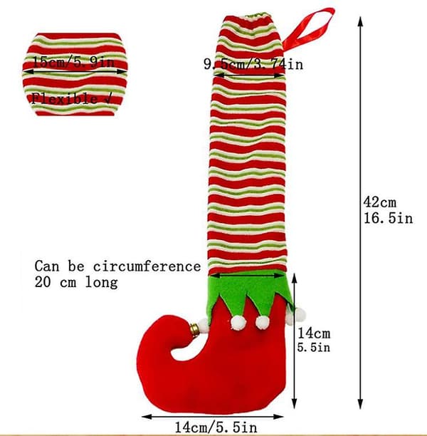 [LCS]4st Julstolsbensöverdrag Tomtenisse Bordsfötter Benstrumpor Elf