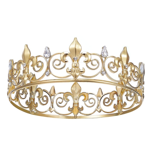 Royal King Crown For Men - Metal Prince Crowns And Tiaras, Full