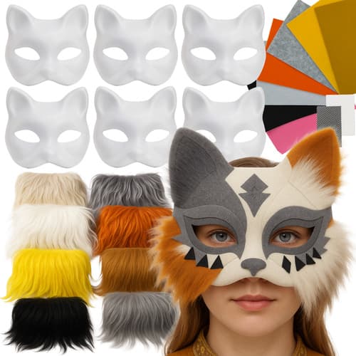 [LCS] DIY Kattemasker Sæt, 6 Dele med Tilbehør 457