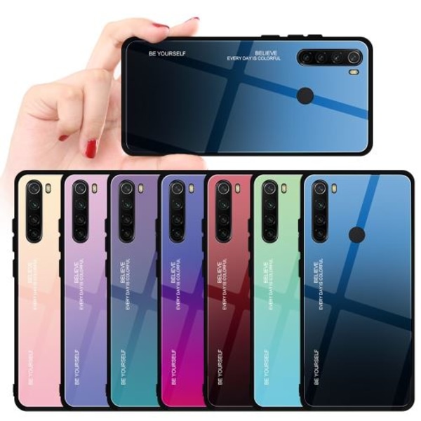 Rosa/guld gradient hybrid glas TPU case för din Xiaomi Redm