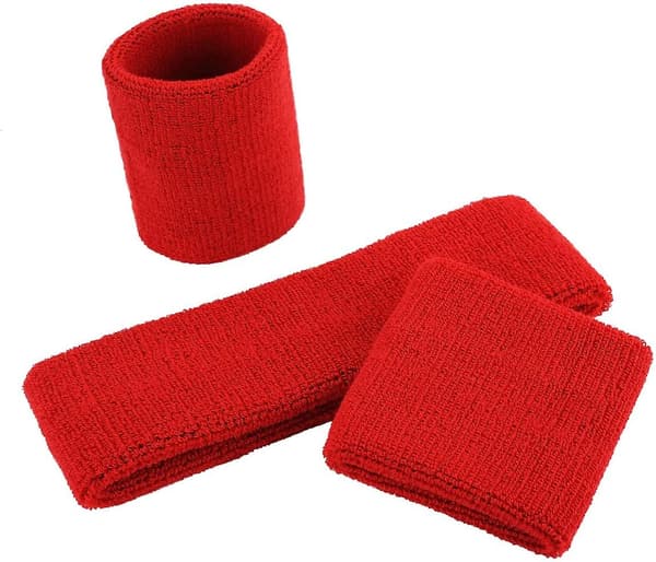 [LCS]Sportigt svettabsorberande bomullsarmband Red