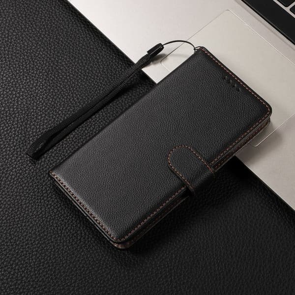 [LCS] Mobile Case for Samsung Galaxy S26 Plus RFID Protection 3 Card Slots Artificial Leather - Black