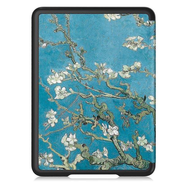 [LCS] Enfärgat läderfodral för Kindle 12:e generationen 2024 Apricot Blossom