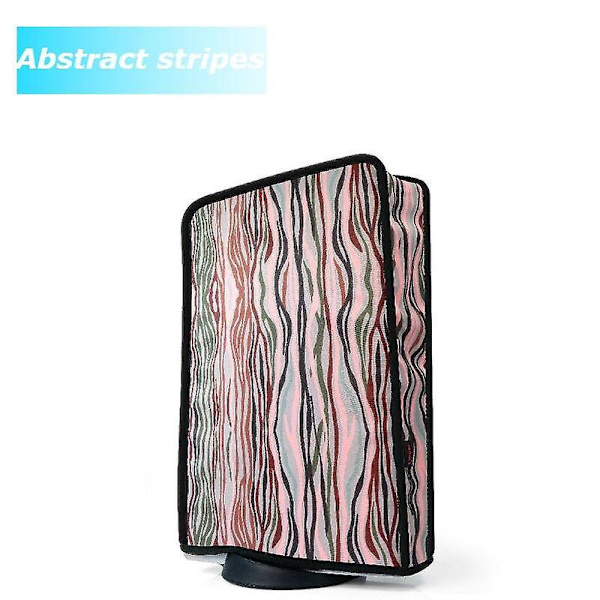 Pölytiivis suojus Yhteensopiva PS5-konsolin kanssa, suojaava pestävä naarmuuntumista estävä pölysuojus Yhteensopiva Sony PS5 -lisävarusteiden kanssa. Abstract stripes