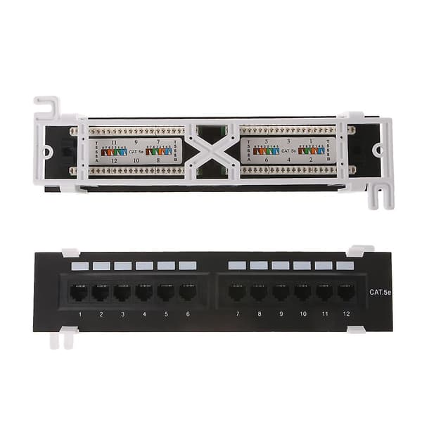 [LCS] Rj45 CAT5 CAT5E Nettverk Patch Panel Veggmontering Rackmonteringsbrakett