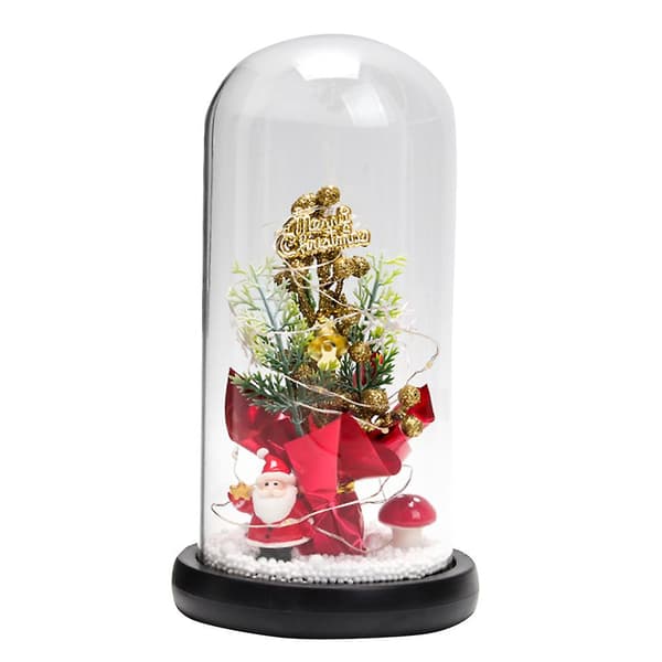 [LCS]Swotgdoby Kunstigt juletræ i glaskuppel med LED-lys