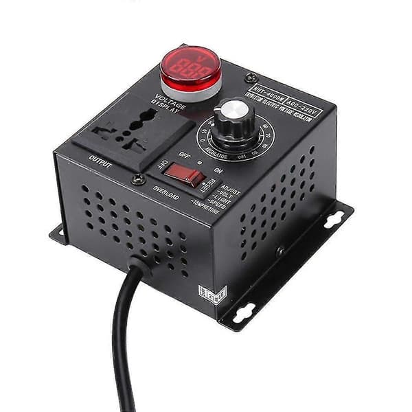 [LCS] Industriel kvalitet 4000w 220v Scr Spændingsregulator Variabel Hastighedsregulator US Plug