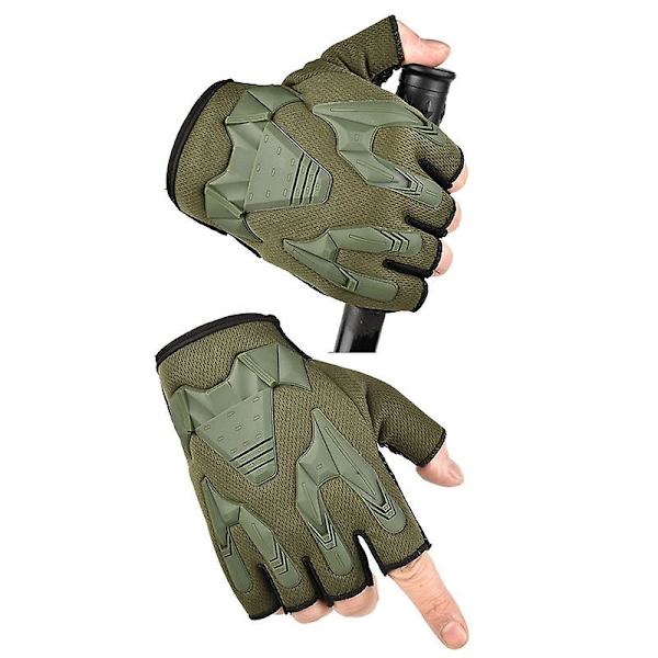 1 Pari Puolisormikkaita Miehille, Taktiset Käsineet Camo Sotilaalliset Armeijan Pyöräilyhanskat Urheilu Kiipeily Ammunta Army Green