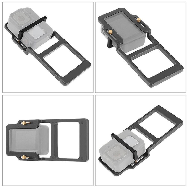 Action Camera Switch Adapter Handhållen Gimbal Mount Plate Splint Plast för Gopro Hero 9 8 Black