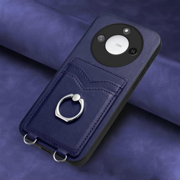 [LCS]R20 Ring kortholder telefondeksel Blue For Honor X60 / X9c Smart