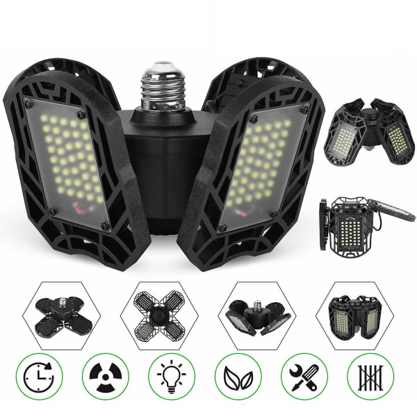 E27 LED Garagelampa Deformerbar Taklampa Verkstadslampa