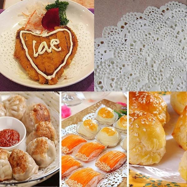 [LCS]100 stk. runde papirblondebrikker Kakeunderlag Fest Bryllup Bake dekorasjon 7.5inch