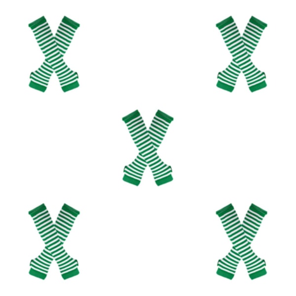 1/2/3/5 Knæhøje Strømper til Tykke Lår Lette at Bære og Gør Grønne og Hvide 5Set green and white