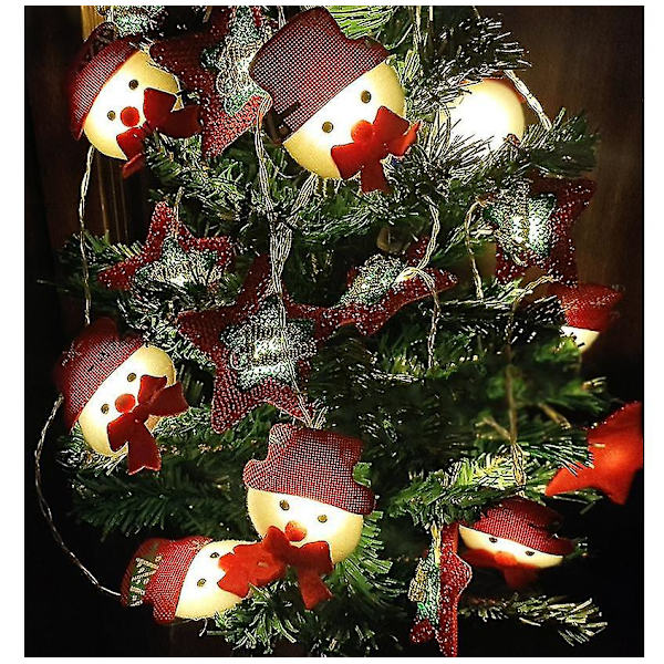3m Snögubbe Jul Ljusslinga 20 LED Fairy Strings Dekoration SNOWMAN
