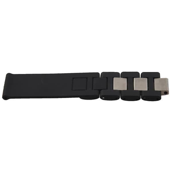 [LCS] 20 mm silikone urrem til Chronoscaph Autoscaph 21-rem, sort