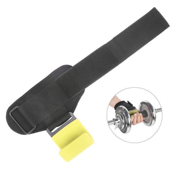 [LCS]Sport Tyngdlyftning Pull Up Hook Gym Styrketräning Styrkelyft Armband Bälte WrapGul Krok 0.3