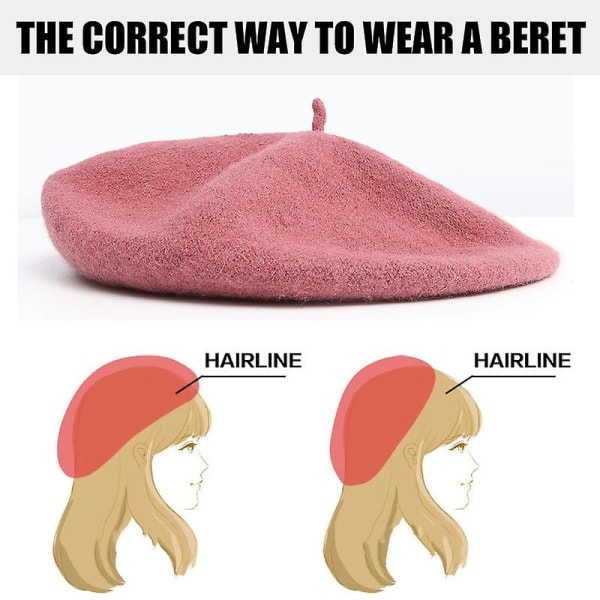 2022 Vår Dame Beret Hatt Mote Ull Bereter Franske Britiske Bereter Jenter Gatehatt Bereter Caps Vinter Varm Lue Beanies Hatter Burgunder