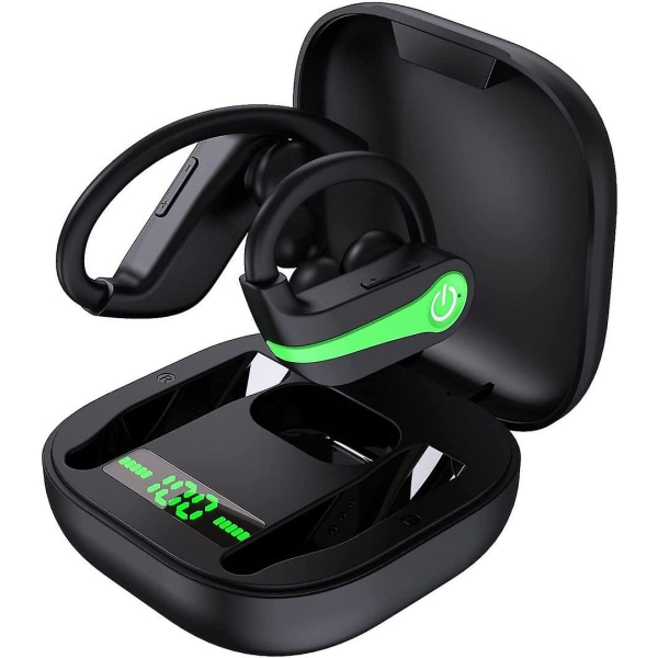 Bluetooth 5.1 hörlurar, in-ear trådlösa hörlurar, IPX7 vatten Green