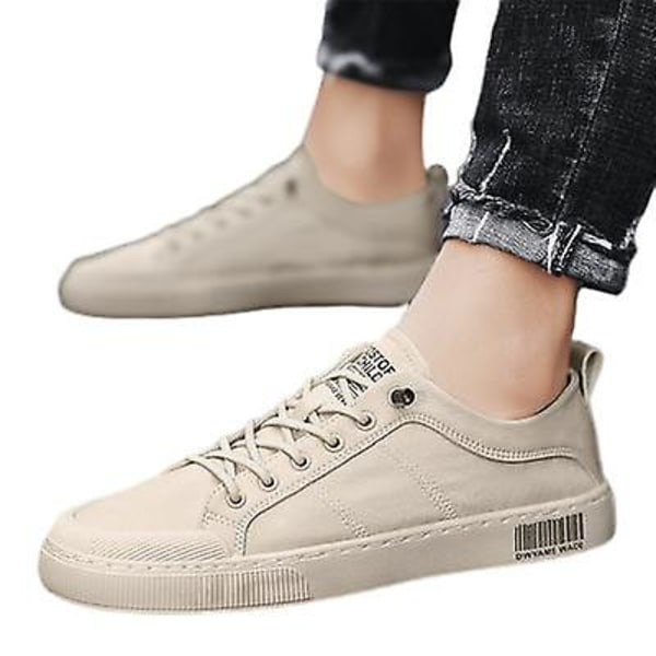 Herrskor Andas Canvas Sneakers Casual tunn stil Apricot 40