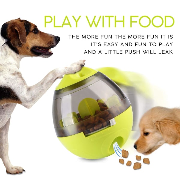 Leksaksbollar Pet Treat Dispensing Ball med Mat Dispenser Slow Eating Ball för Hundar Katter Red