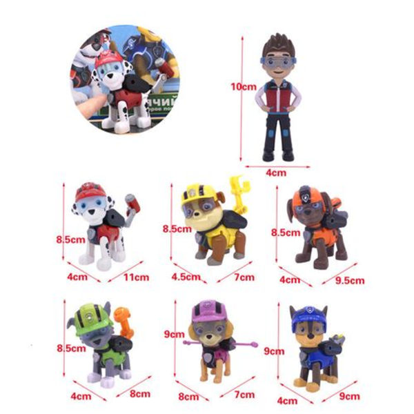 Figur Paw Patrol Paket med 6 hundar, 35 * 20 * 5cm -Blå