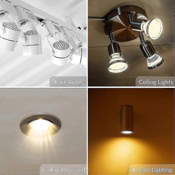 8-pack GU10 halogenlampor - 50W, 700 lumen, 3000K varmvit [MI]