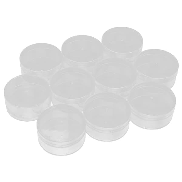 [LCS]10 stk. urdele perleopbevaringsboks plastik smykker hardware småting beholder sæt 8 cm