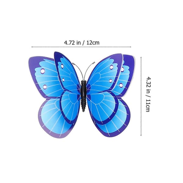 Blå Fjäril Hårklämmor Böhmiska Hårnålar för Dekor 36-pack Blue 12x11cm