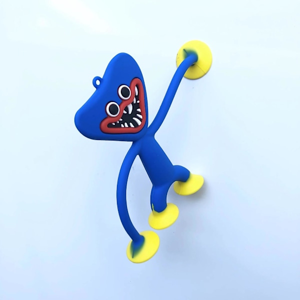 Poppys Playtime Huggy Wuggy Nøglering Silikone Vedhæng Kawaii Fidget Legetøj Blue