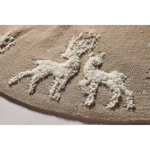 Elg Træ Skørt Julepynt Træ Bund Forklæde Julested Layout Dekoration Tæppe Beige