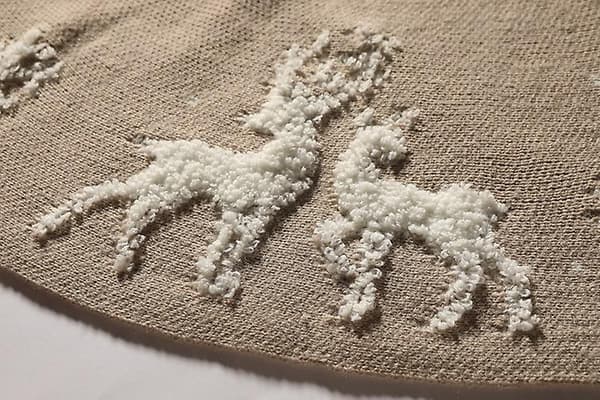 [LCS] Elg Tre Skjørt Julepynt Tre Bunn Forkle Julested Layout Dekorasjon Teppe Beige