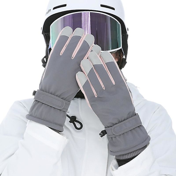 Varma Vinterhandskar Skidhandskar Utomhushandskar Bergsklättring Ridhandskar A GREY
