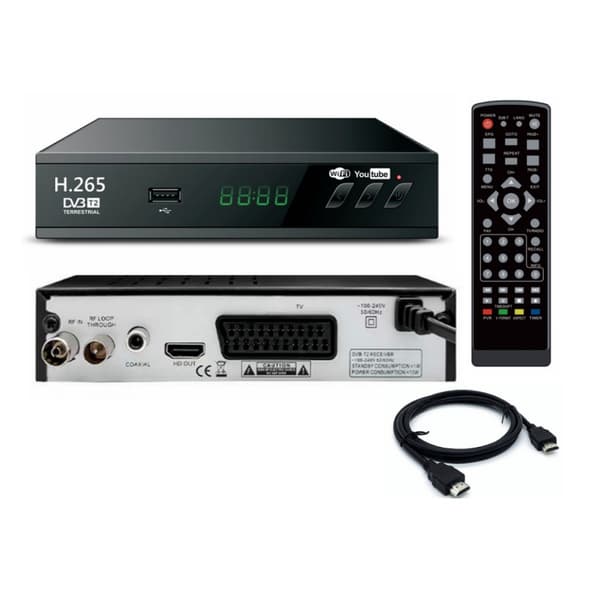 [LCS]Dvb T2 Hevc 265 Digital TV-mottaker Dvb-t2 265 1080p Hd-dekoder Usb Terrestrisk TV-mottaker Epg satt til