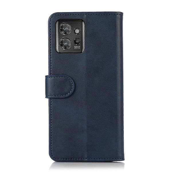 För Motorola ThinkPhone 5G Telefonfodral i läder med ko-textur Blue