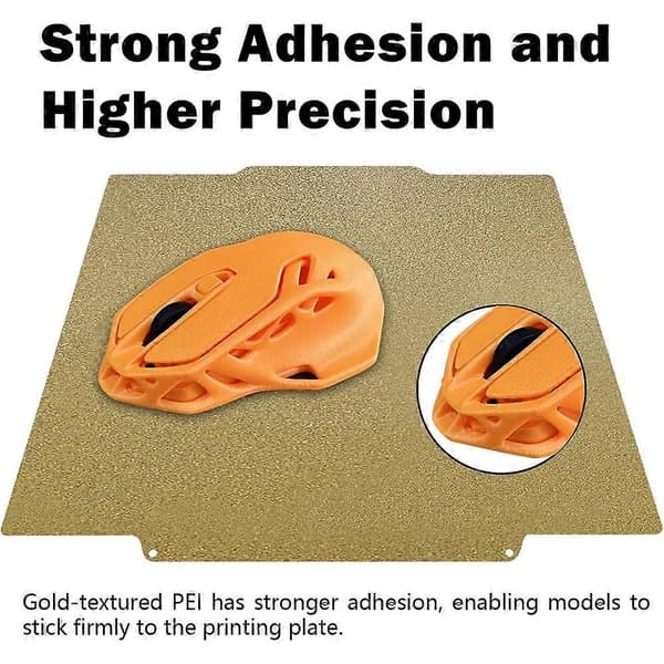 2 stk. dobbeltsidig PEI-plate for Flashforge Creator 5 / 5 Pro byggeplate utskriftsseng 3D-skriver med 4 stk. silikondeksel