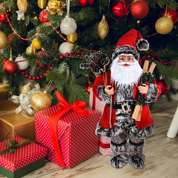 45/35cm Innovativ Juldocka Dekoration Jultomte Stående Dockor Figurin Docka I Röd Kappa Ornament För Hem Galleriadekor 30CM