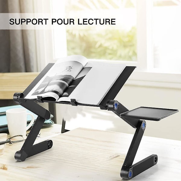 U-Kiss Laptop Stand, laptop stand skrivebord, Bærbar Laptop Stand Bord med Museplade til Seng