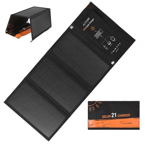 [LCS]21W Vanntett Sammenleggbar Solcellelader Solcellepanel Lader Du