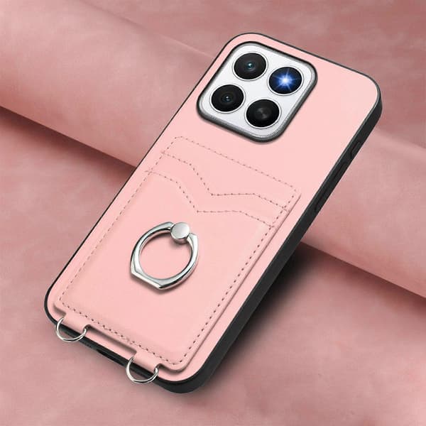 [LCS]R20 Ring Card Holder Phone Case Pink For Honor X8c 4G