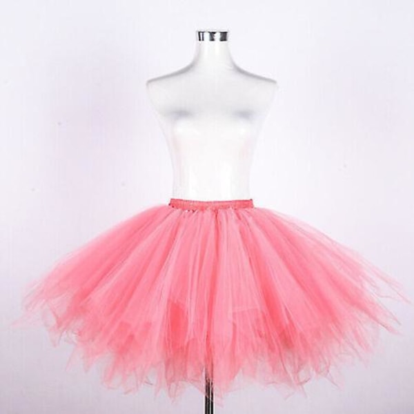 Tutu Skjorte til Polterabend, Balletskørt, Tylskørt, 4 Lag Pink XL Pink