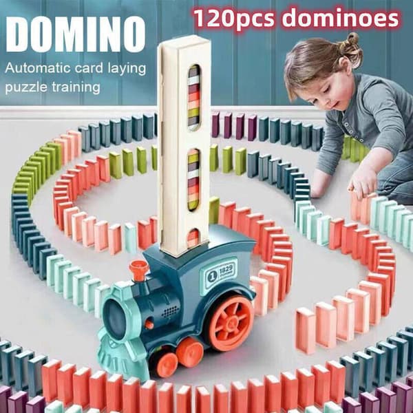 [LCS] Sähköinen dominonjunaleikkisetti 120 dominopalalla, automaattiset lahjalelut